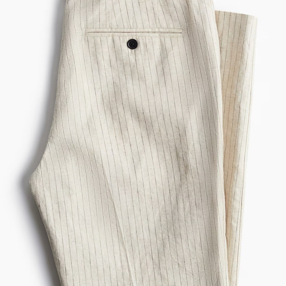 H&M Men's Slim Fit Linen Dress Pant